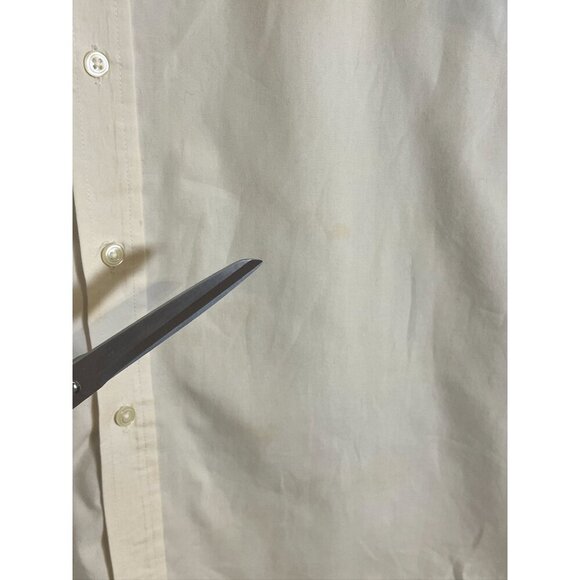 Handmade Retro Cat Embroidery Shirt Button Up 16.5 Cream Glam Classic Chic 80s - Picture 16 of 16